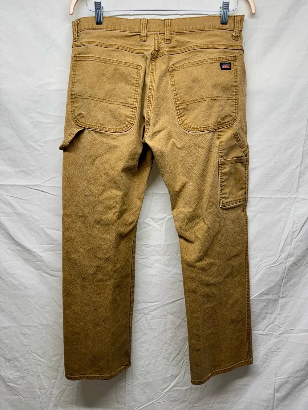 Men's Dickies Cargo Carpenter Pants in Mustard Brown - Classic Workwear